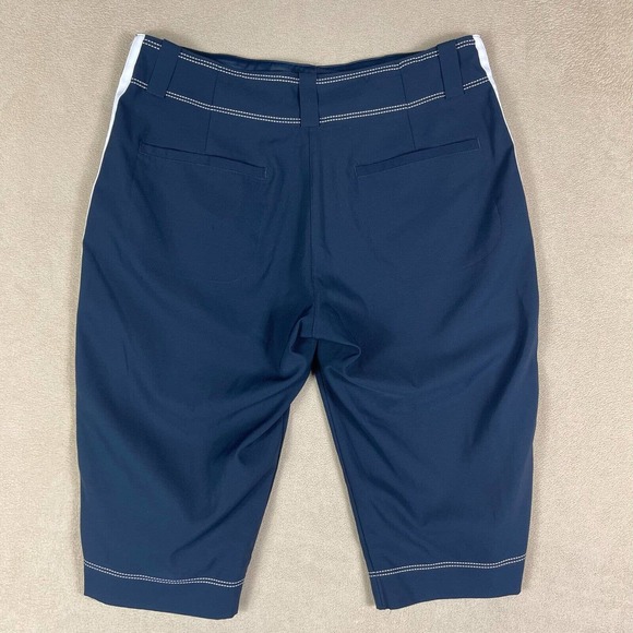 Nike Golf Womens 4 Bermuda Shorts Blue Lightweight Stretch Pocket Snap Closure - Picture 13 of 14